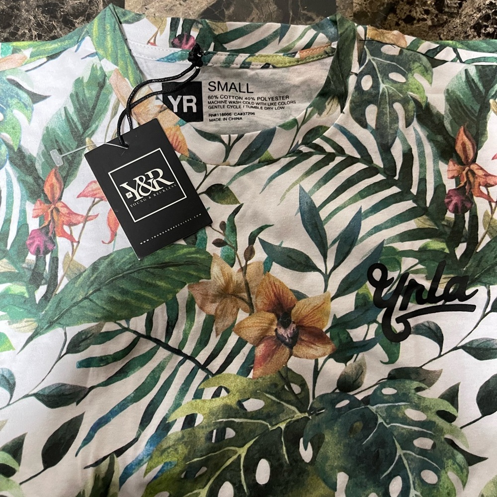 Young & Reckless Tropical Print Short Sleeve Tee